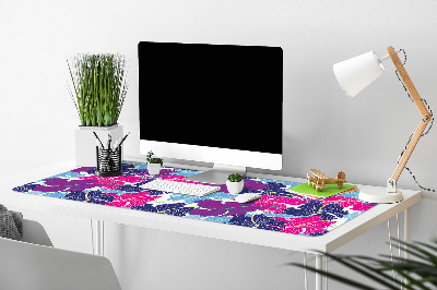 Large desk mat for children hibiscus