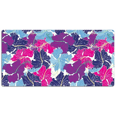 Large desk mat for children hibiscus