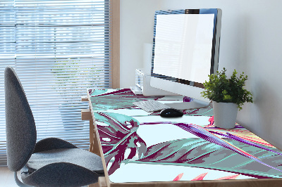 Full desk pad tropical leaves