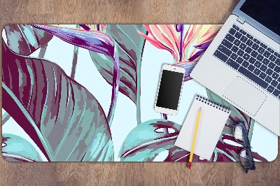 Full desk pad tropical leaves