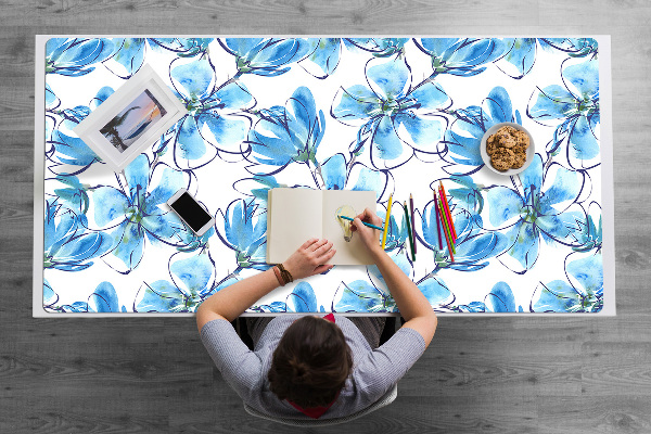 Desk pad flowers watercolors