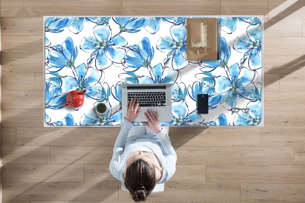 Desk pad flowers watercolors