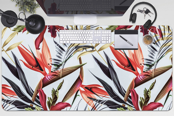 Full desk protector pastel flowers