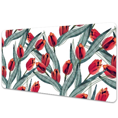 Large desk mat for children tulips