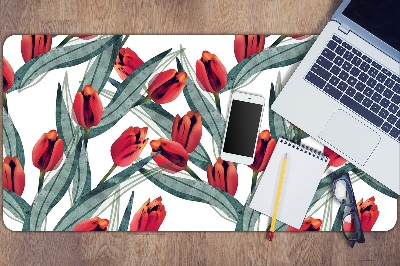 Large desk mat for children tulips