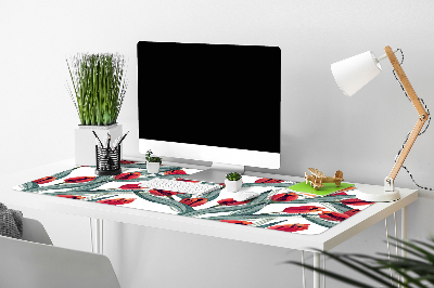 Large desk mat for children tulips