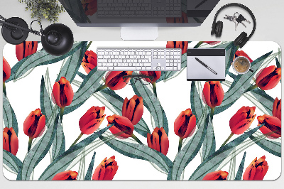 Large desk mat for children tulips