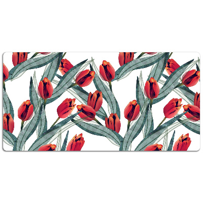 Large desk mat for children tulips