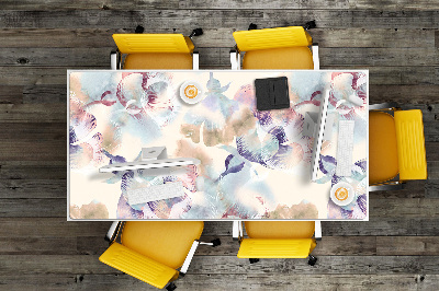 Large desk mat table protector floral Pattern