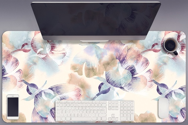Large desk mat table protector floral Pattern