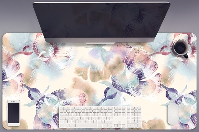 Large desk mat table protector floral Pattern