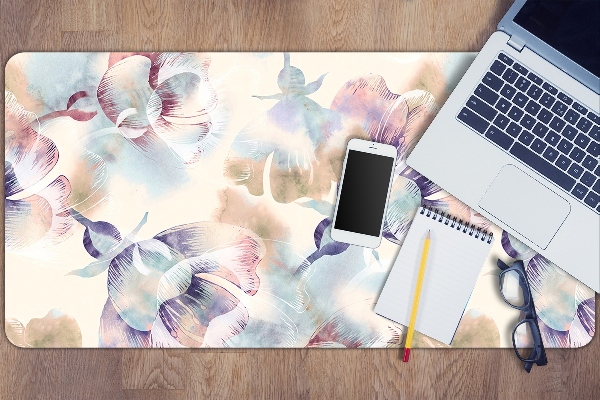 Large desk mat table protector floral Pattern