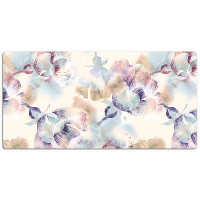 Large desk mat table protector floral Pattern