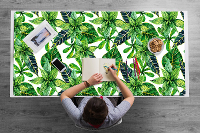 Full desk mat leafy pattern