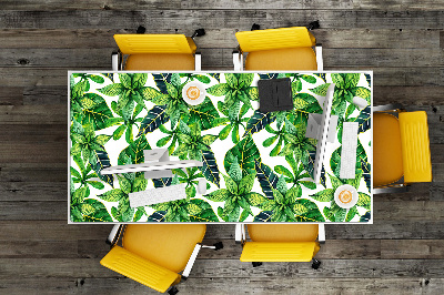 Full desk mat leafy pattern