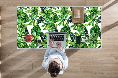 Full desk mat leafy pattern