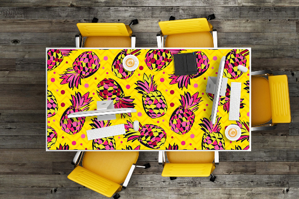 Full desk mat pink pineapples