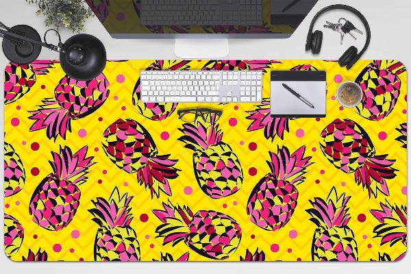 Full desk mat pink pineapples