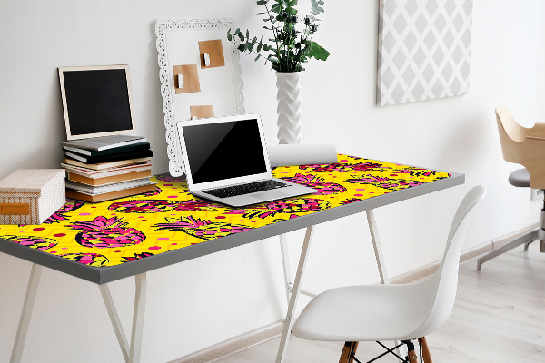 Full desk mat pink pineapples