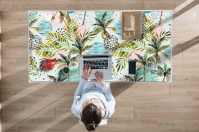 Large desk mat for children palm trees