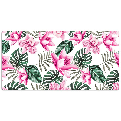 Large desk pad PVC protector pink Garden