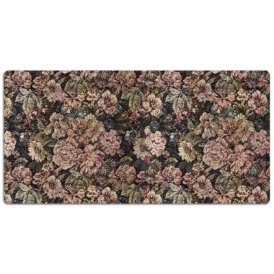 Large desk pad PVC protector woven flowers