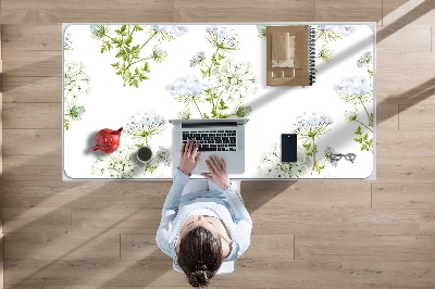 Full desk protector delicate flowers