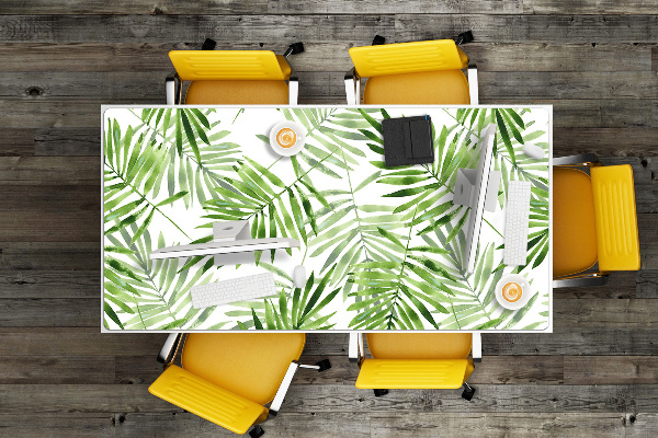 Desk pad watercolor leaves