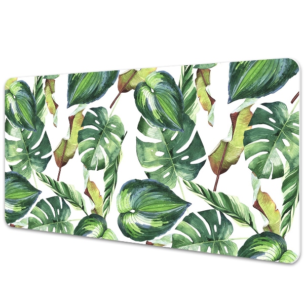 Large desk pad PVC protector Palm leaves