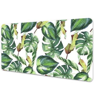 Large desk pad PVC protector Palm leaves