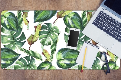 Large desk pad PVC protector Palm leaves