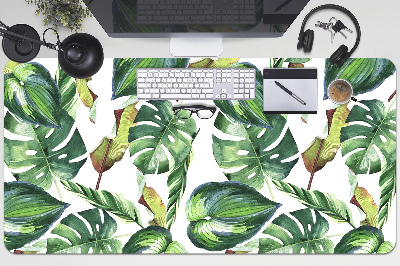 Large desk pad PVC protector Palm leaves