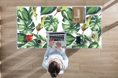 Large desk pad PVC protector Palm leaves