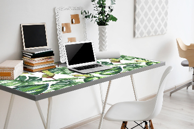 Large desk pad PVC protector Palm leaves