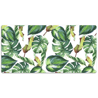 Large desk pad PVC protector Palm leaves