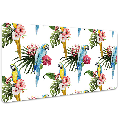 Desk pad Parrots and Flowers