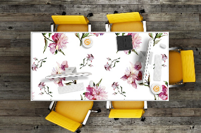 Large desk mat for children Peonies