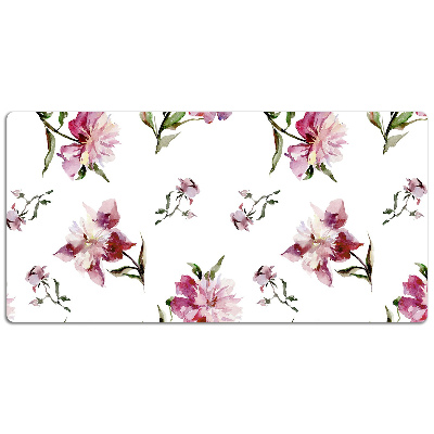 Large desk mat for children Peonies