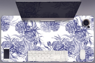 Large desk mat for children Peonies