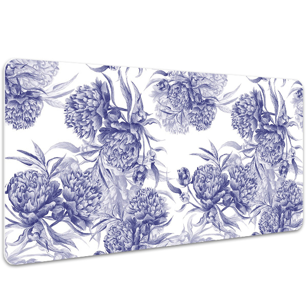 Large desk mat for children Peonies