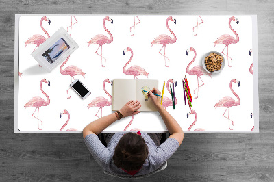 Large desk mat for children Flamingos