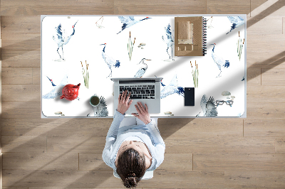 Large desk mat for children herons