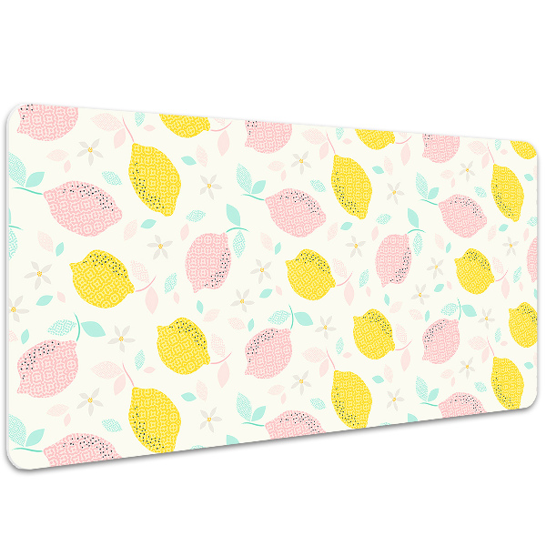 Large desk mat for children lemons