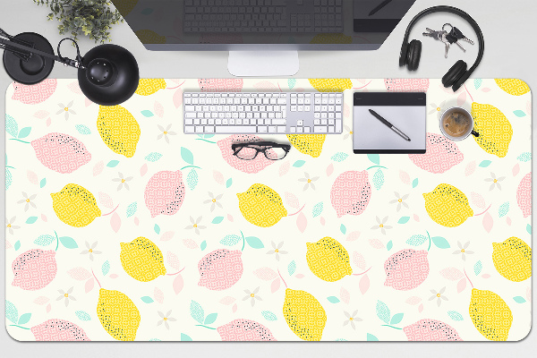 Large desk mat for children lemons