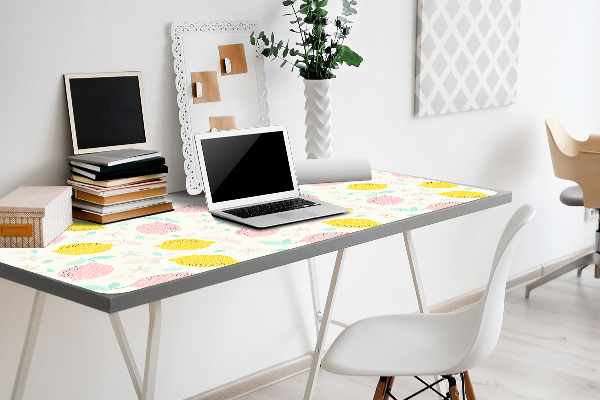 Large desk mat for children lemons
