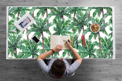 Full desk protector tropical palm trees