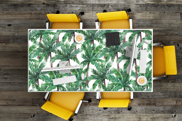 Full desk protector tropical palm trees