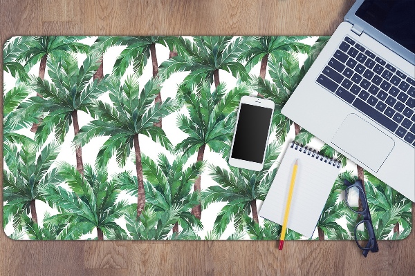Full desk protector tropical palm trees