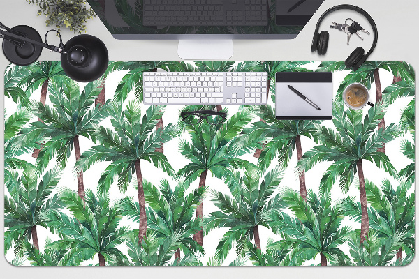 Full desk protector tropical palm trees