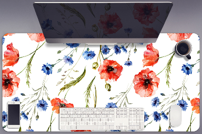 Large desk mat for children Poppies